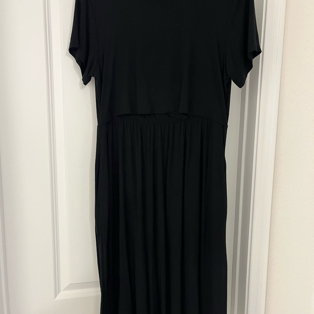 M Smallshow Black Women's Nursing Dress
